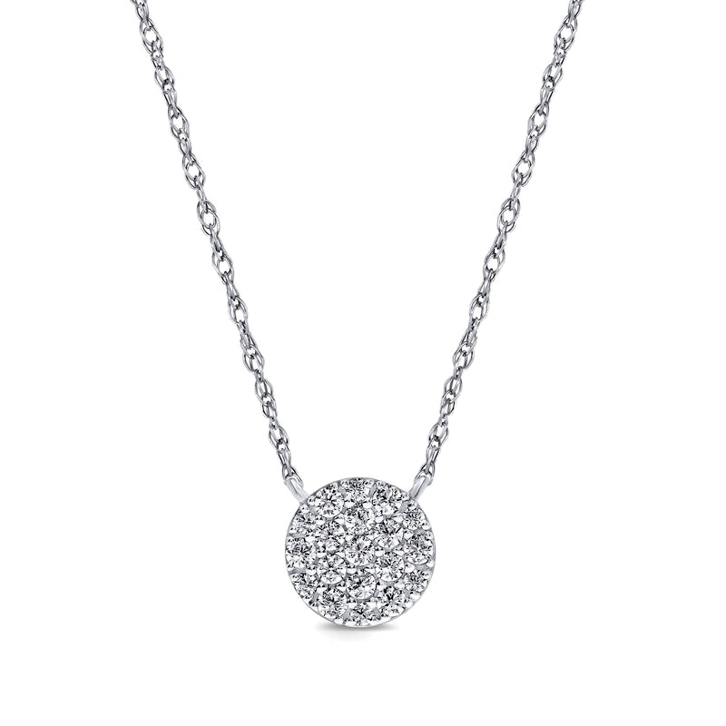 0.25 CT. T.W. Composite Natural Diamond Circle Necklace in Sterling Silver