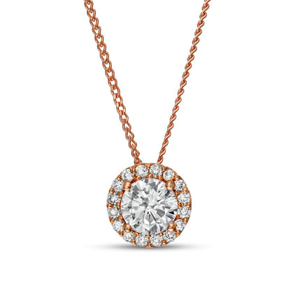 0.5 CT. T.W. Natural Diamond Frame Pendant in 14K Rose Gold (I/I2)