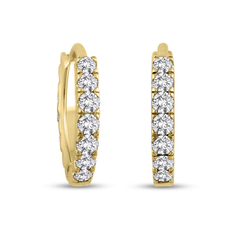 0.25 CT. T.W. Diamond Hoop Earrings in 10K gold