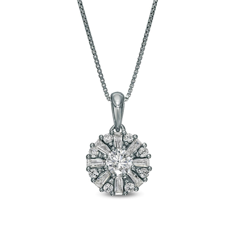 0.75 CT. T.W. Natural Diamond Snowflake Pendant in 10K White Gold