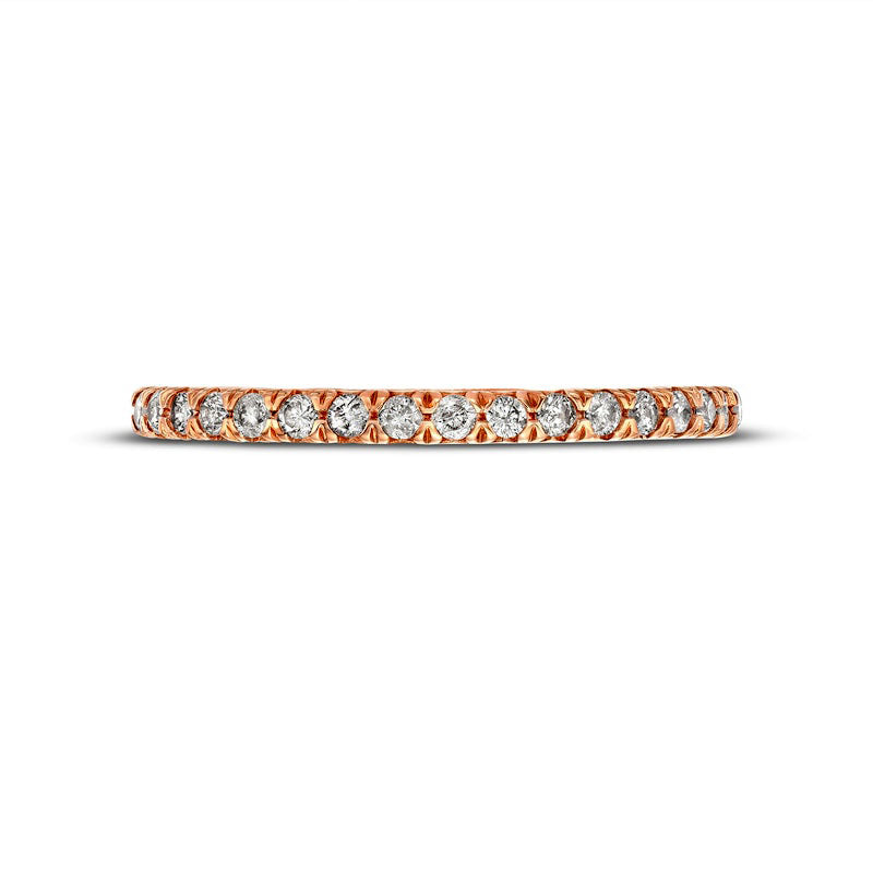 0.50 CT. T.W. Natural Diamond Antique Vintage-Style Eternity Band in Solid 10K Rose Gold