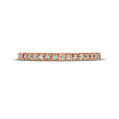 0.50 CT. T.W. Natural Diamond Antique Vintage-Style Eternity Band in Solid 10K Rose Gold