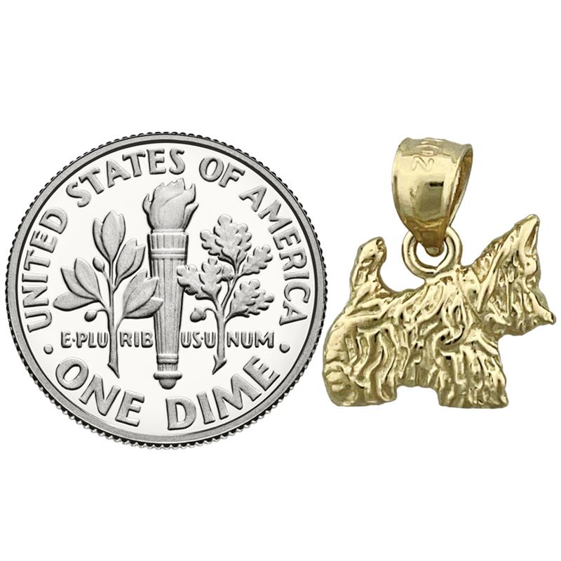 14K Gold Aberdeen Terrier Charm
