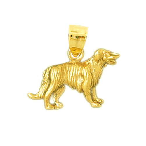 14K Gold Begging Dog Charm