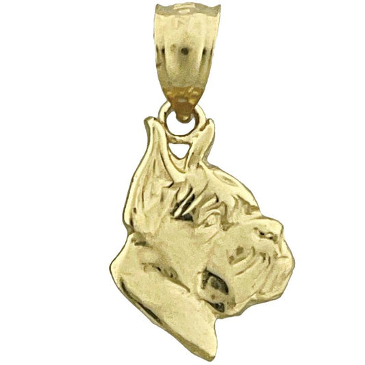 14K Gold Boxer Face Charm