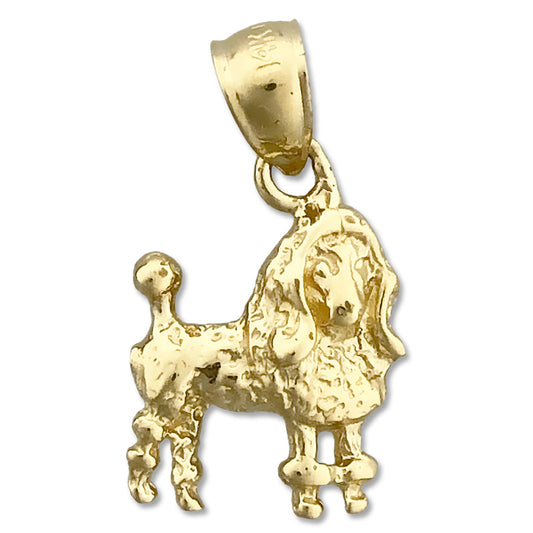 14K Gold Corded Poodle Charm