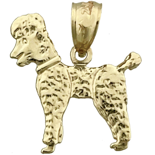 14K Gold Full Coated Poodle Charm