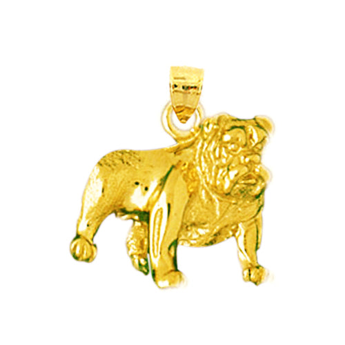 14K Gold Bulldog Charm