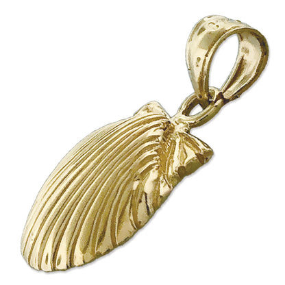 14K Gold 14MM Scallop Shell Mini Charm
