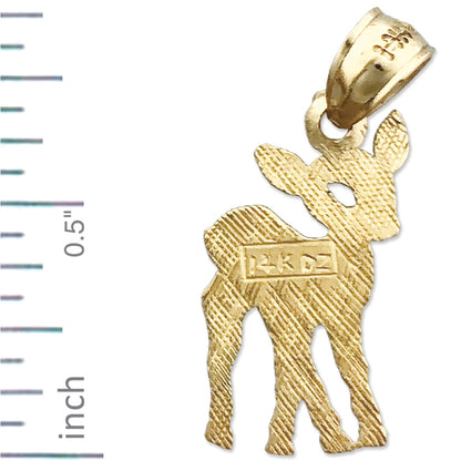 14K Gold Bambi Charm
