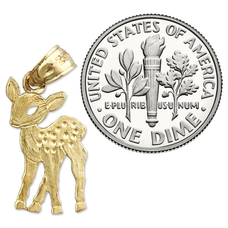 14K Gold Bambi Charm