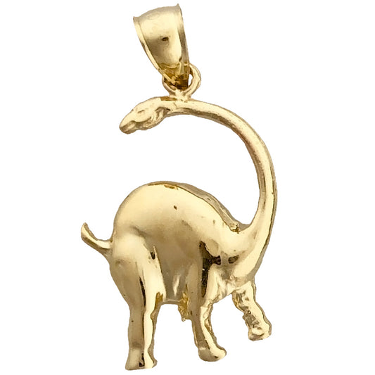 14K Gold Brontosaurus Charm