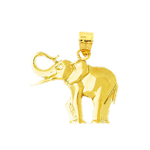 14K Gold 16 MM Elephant Charm