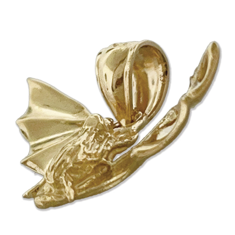 14K Gold 3D Bat Charm