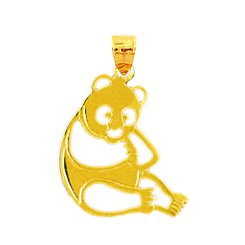 14K Gold Cut-Out Panda Charm