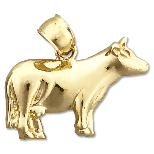 14K Gold Farm Cow Charm