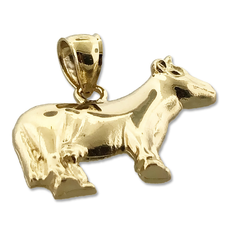 14K Gold Farm Cow Charm
