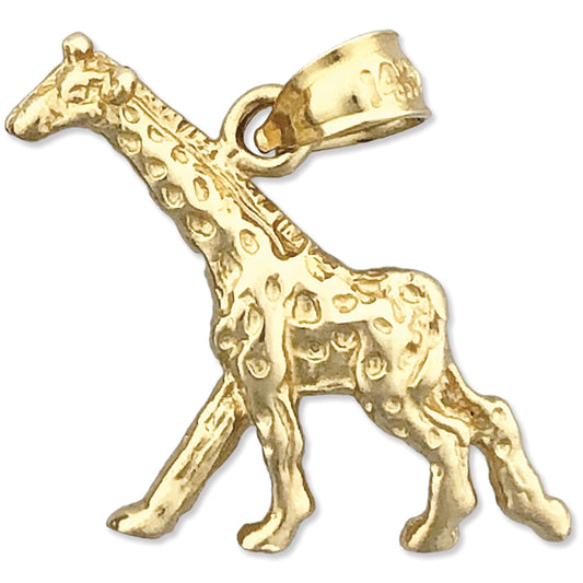 14K Gold Giraffe Charm
