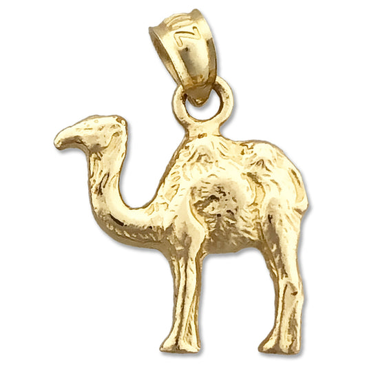 14K Gold 3D Camel Charm