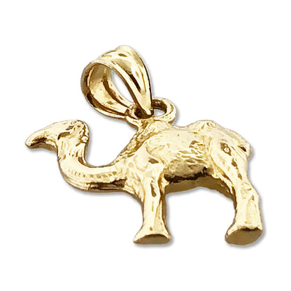 14K Gold 3D Camel Charm