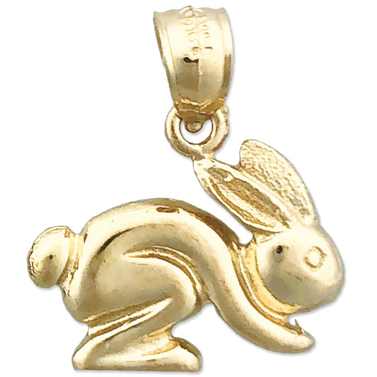 14K Gold Bunny Charm