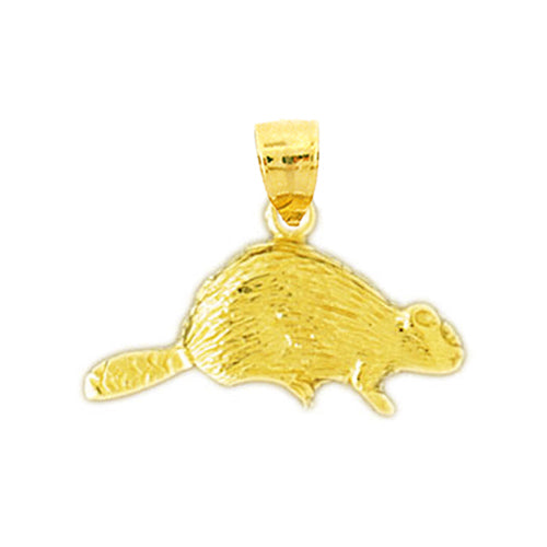 14K Gold Beaver Charm