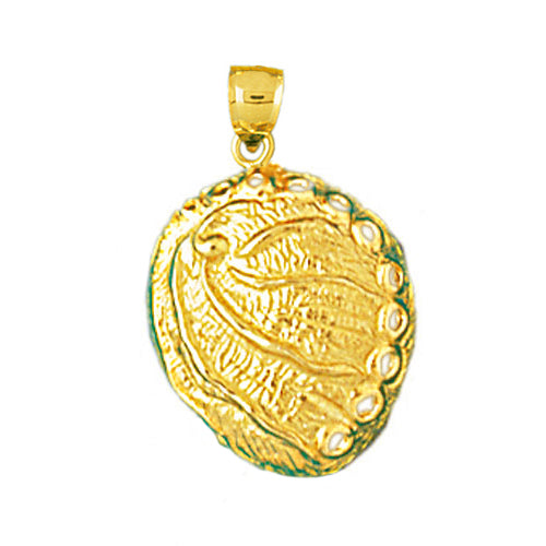 14K Gold Gastropod Mollusc Seashell Charm