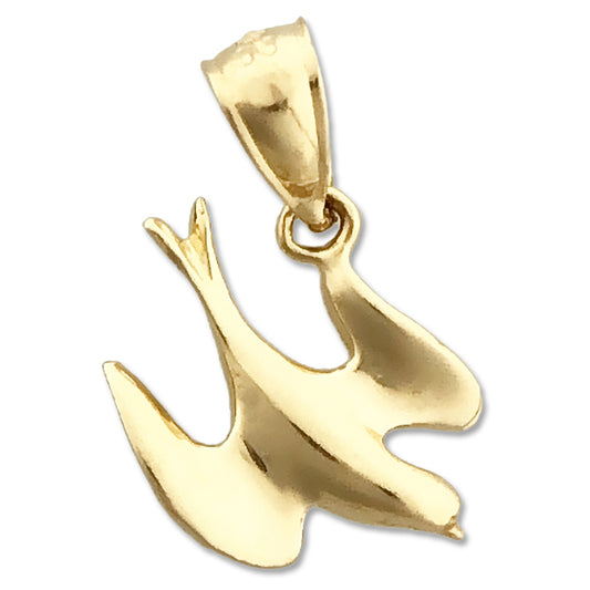 14K Gold Dove Mini Charm
