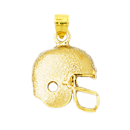 14K Gold 15MM Engravable Football Helmet Charm