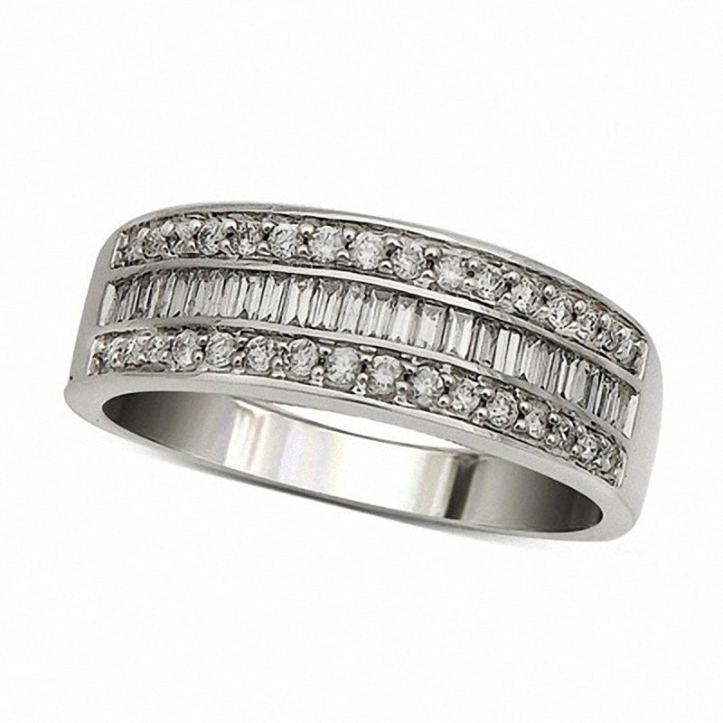 Previously Owned - 0.38 CT. T.W. Natural Diamond Fashion Band in Solid 10K White Gold