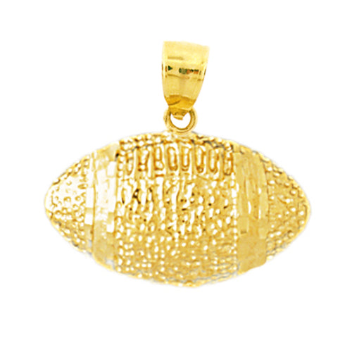 14K Gold Football Charm