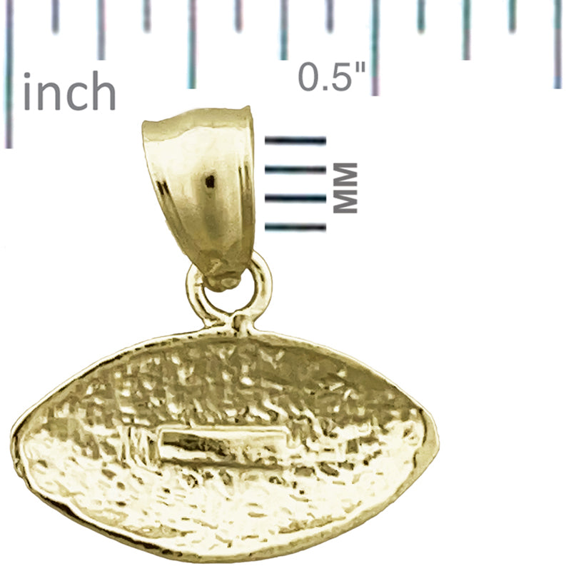 14K Gold 20MM Football Charm