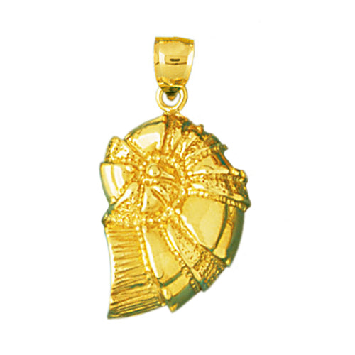 14K Gold Gastropod Marine Mollusc Sea Snail Charm
