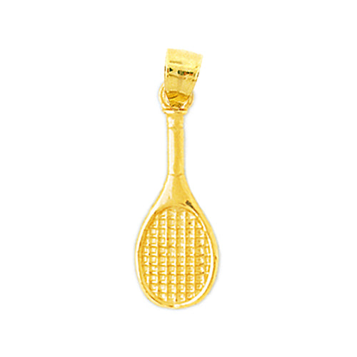 14K Gold 20MM Tennis Racket Charm