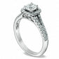Previously Owned - Celebration FireÖ 1.0 CT. T.W. Natural Diamond Frame Engagement Ring in Solid 14K White Gold (H-I/SI1-SI2)