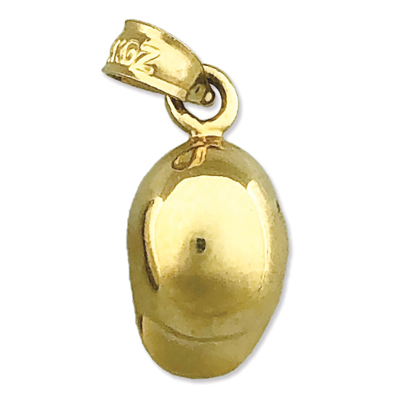14K Gold 3D Baseball Cap Charm