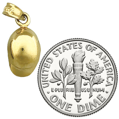 14K Gold 3D Baseball Cap Charm