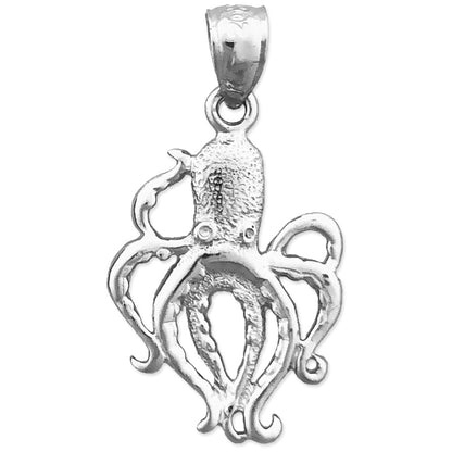 14K Gold 18MM Cephalopod Octopus Charm