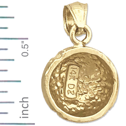 14K Gold Baseball Charm