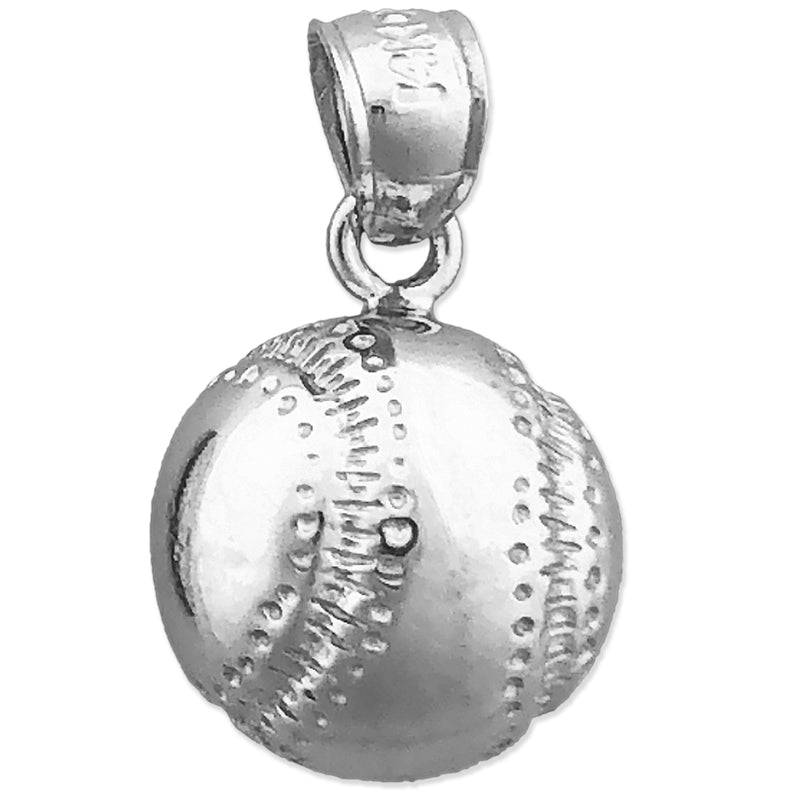 14K Gold Baseball Charm