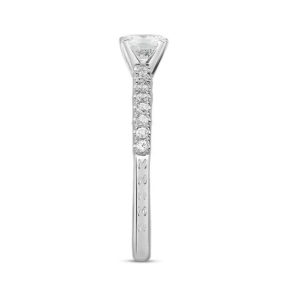 Previously Owned - Adrianna Papell 1.25 CT. T.W. Natural Diamond Antique Vintage-Style Engagement Ring in Solid 14K Two-Tone Gold (I/I1)