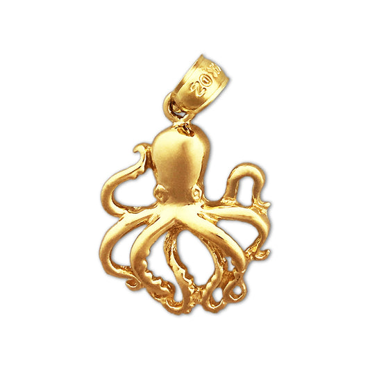 14K Gold Cephalopod Octopus Charm