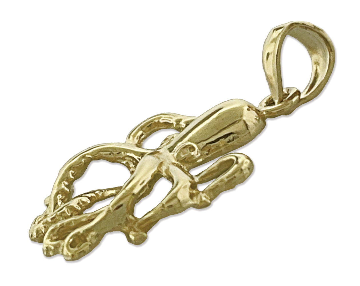 14K Gold 18MM Octopus Charm