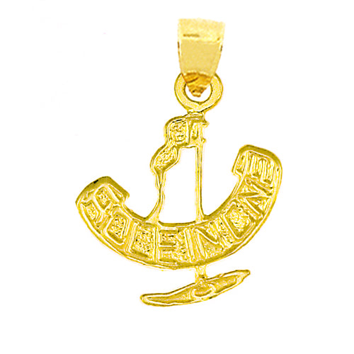 14K Gold Golf Hole In One Charm