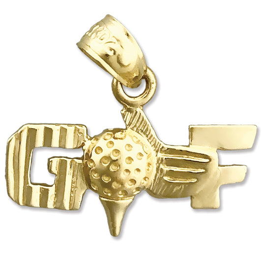 14K Gold Golf Charm