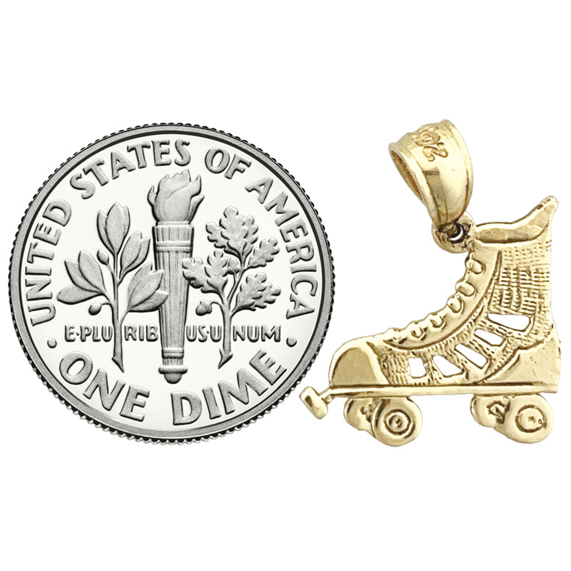 14K Gold Roller Skate Charm
