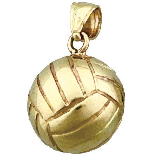 14K Gold 3D Volleyball Charm