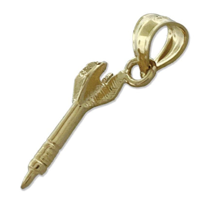 14K Gold 3D Dart Charm