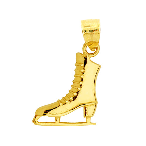14K Gold 3-D Ice Skate Charm