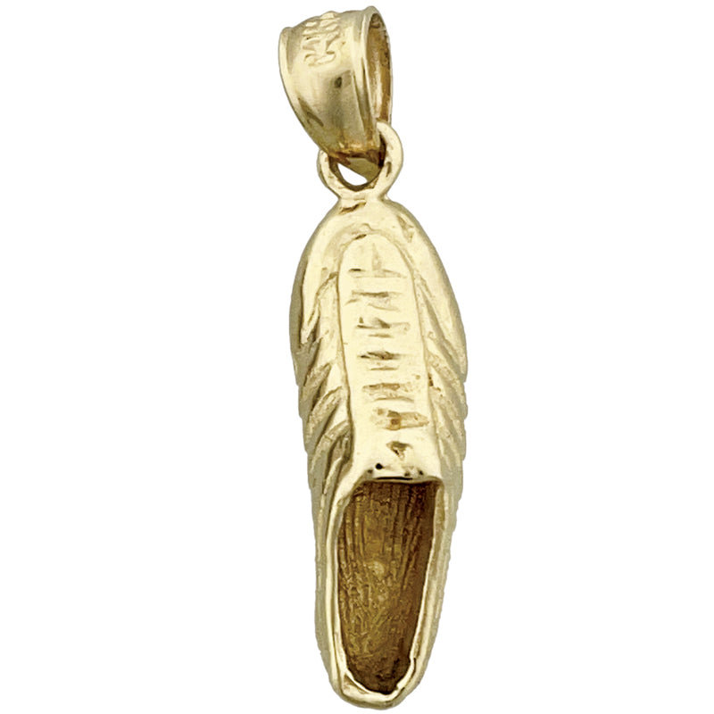 14K Gold 3D Running Shoe Charm